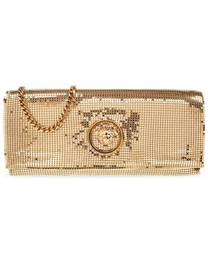 Versace Clutch Mit Schimmernden Kristallen - Mettallic