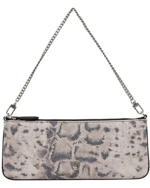 Pinko Tassen ,Veelkleurig ,Suède Envelope Clutch - Metallic