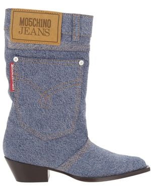 Moschino Cowboy & Biker Boots - Blue