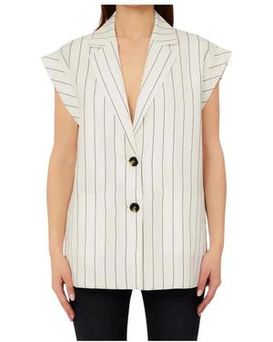 Liu Jo Jassen ,Wit ,Leer Gilet