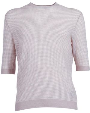 Ballantyne Pullover Manica Corta - Paars