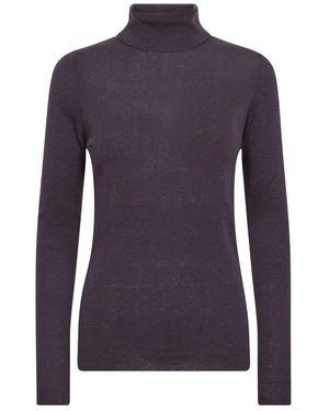 Mos Mosh Mmrelena Rollkragenpullover Ss Strick - Lila