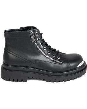 Just Cavalli Lace-Up Boots - Black