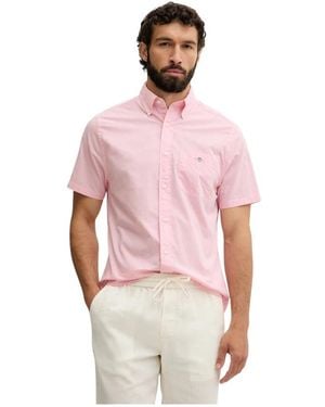 GANT Short Sleeve Shirts - Rosa