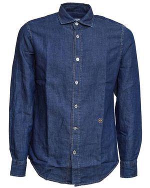 Jacob Cohen Overhemden ,Blauw ,Camicia Stone Chambray Regular Shirt