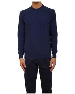 Corneliani Round-Neck Knitwear - Blue
