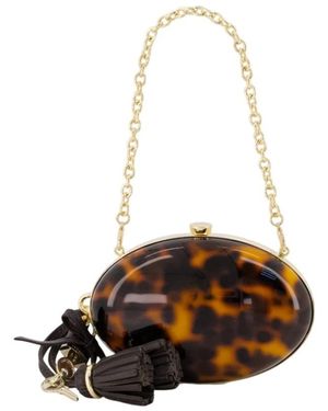 Self-Portrait Tassen ,Bruin ,Polyester Oval Clutch
