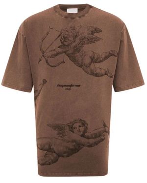 DIEGO VENTURINO T-Shirts - Marrón