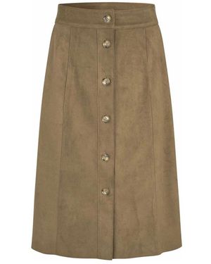 Masai Rokken ,Bruin ,Midi Rok - Groen