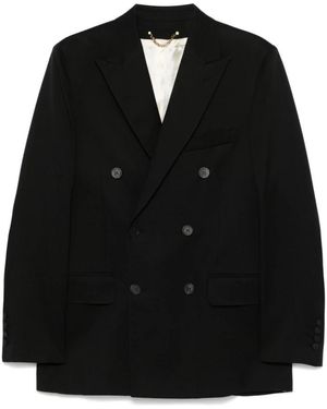 Golden Goose Double-Breasted Jacket With Peak Lapels - Black