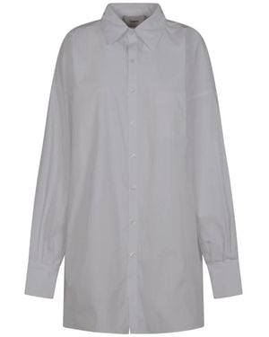 Coperni Overhemden ,Wit ,Denim Zero Waste Shirt - Grijs