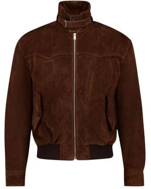 McQueen Leather Jackets - Brown