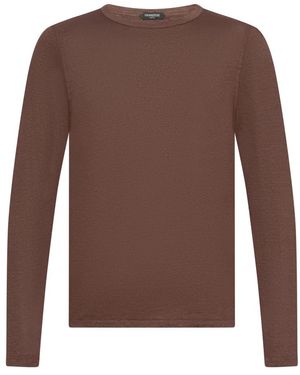 Franzese Collection Long Sleeve Tops - Brown