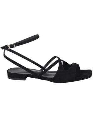Sergio Levantesi Flat Sandals - Black