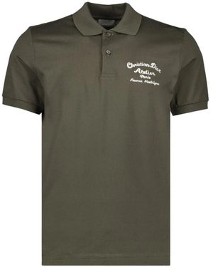 Dior Polo classico con logo - Verde