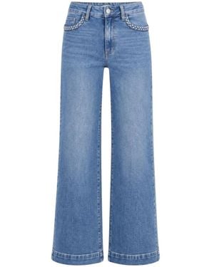 PAIGE Anessa Wide Jeans - Blau