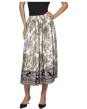 Fay Rokken ,Veelkleurig ,Midi-Rok Met Bloemenprint - Meerkleurig