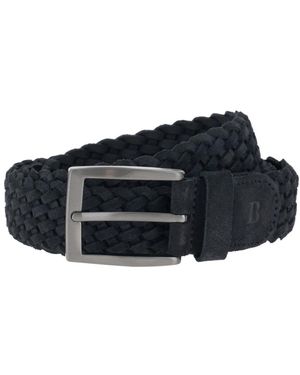 BOGGI Accessoires ,Blauw ,Leer Woven Suede Belt - Zwart