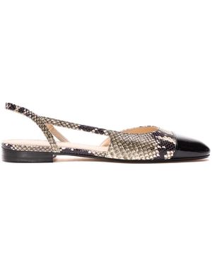 PROSPERINE® Slingback Ballerina's Met Contrastneus - Bruin