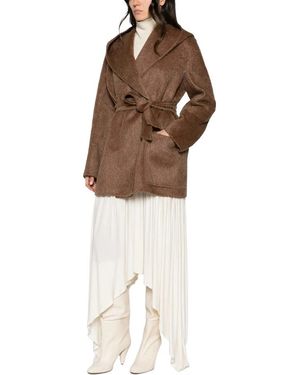 Max Mara Korte Jas Van Kameelhaar En Mohair - Bruin