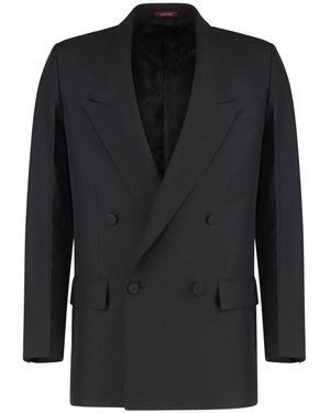 Gucci Double-Breasted Jas - Zwart