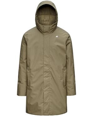 K-Way Thomas Warm Micro Canvas Jacke - Grün