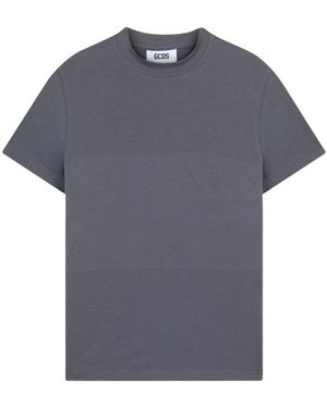 Gcds Tops ,Blauw ,Slim Fit T-Shirt - Grijs