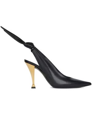 Givenchy Schwarze Slingback Pumps Elegantes Schleifendetail - Blau
