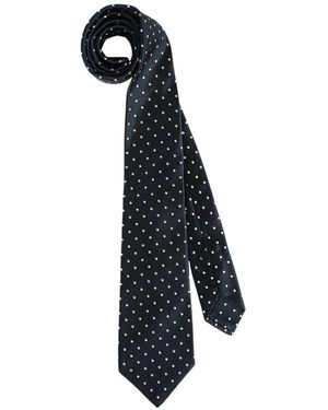 Kiton Gemusterte Seidenkrawatte - Schwarz