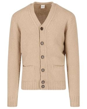 Aspesi Woll-Cardigan Mit V-Ausschnitt - Natur