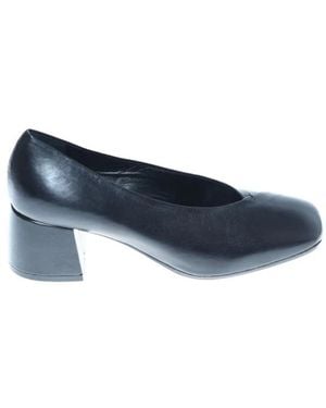 LORENA PAGGI Schoenen ,Zwart ,Leer Pumps Met Blokhak - Blauw