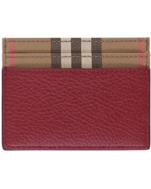 Burberry Accessoires ,Rood ,Leer Kaarthouder