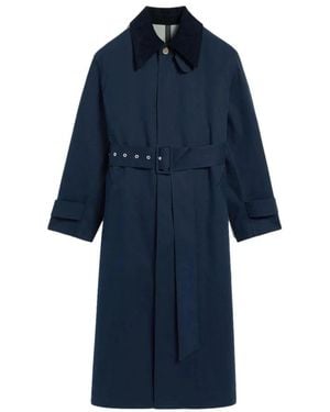 Ami Paris Belted Coats - Blue
