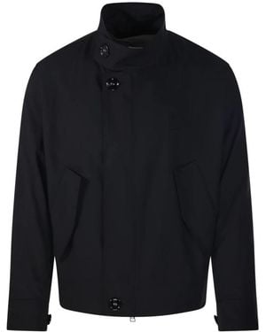 Ami Paris Jassen ,Zwart ,Katoen New Wool Harrington Jacket