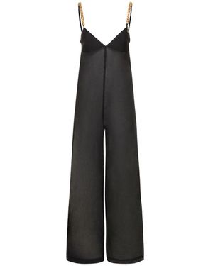 Stella McCartney Eleganter Jumpsuit Mit V-Ausschnitt - Schwarz