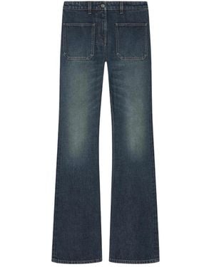 Courreges Jeans ,Blauw ,Denim Vintage Denim Flared Jeans