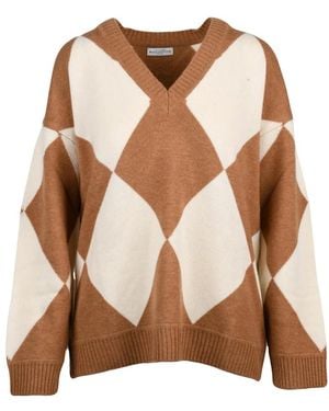 Ballantyne V-Neck Knitwear - Marrone