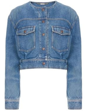 Chloé Jassen ,Blauw ,Denim Denim Jassen