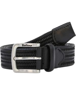 Barbour Stretch Ledergürtel - Schwarz