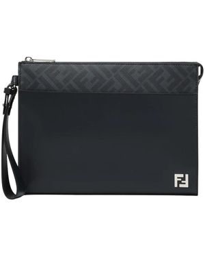 Fendi Ff Squared Clutch - Schwarz