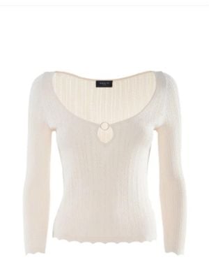 Nenette Truien & Vesten ,Gebreide Trui Met Openwork - Wit