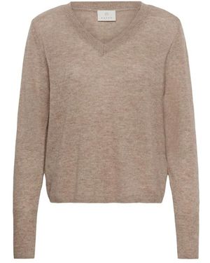 Kaffe V-Neck Knitwear - Neutro