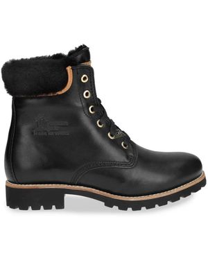 Panama Jack Lace-Up Boots - Negro