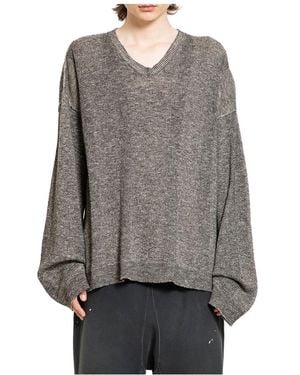 Maison Margiela V-Neck Knitwear - Gris