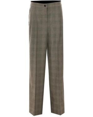 Pinko Broeken ,Grijs ,Wol Plumeria Broek