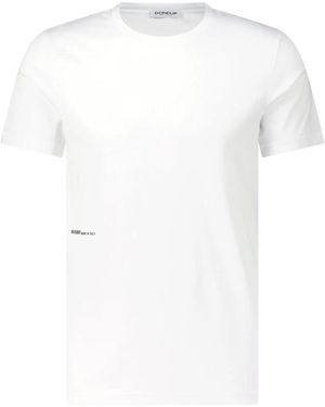 Dondup T-shirt con logo minimale - Bianco