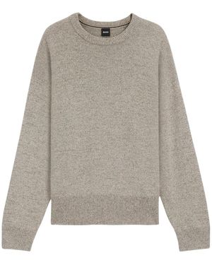 BOSS Round-Neck Knitwear - Grijs
