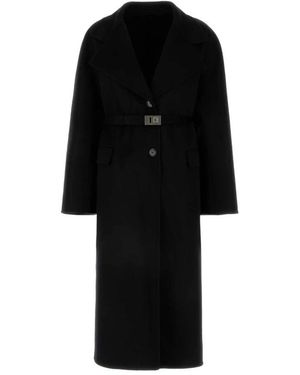 Ferragamo Belted Coats - Black