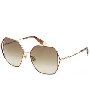 Furla Occhiali da sole con lenti sfumate e montatura in metallo - Metallizzato