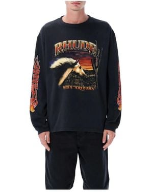 Rhude Mesa Stallion L/S Tee - Blau